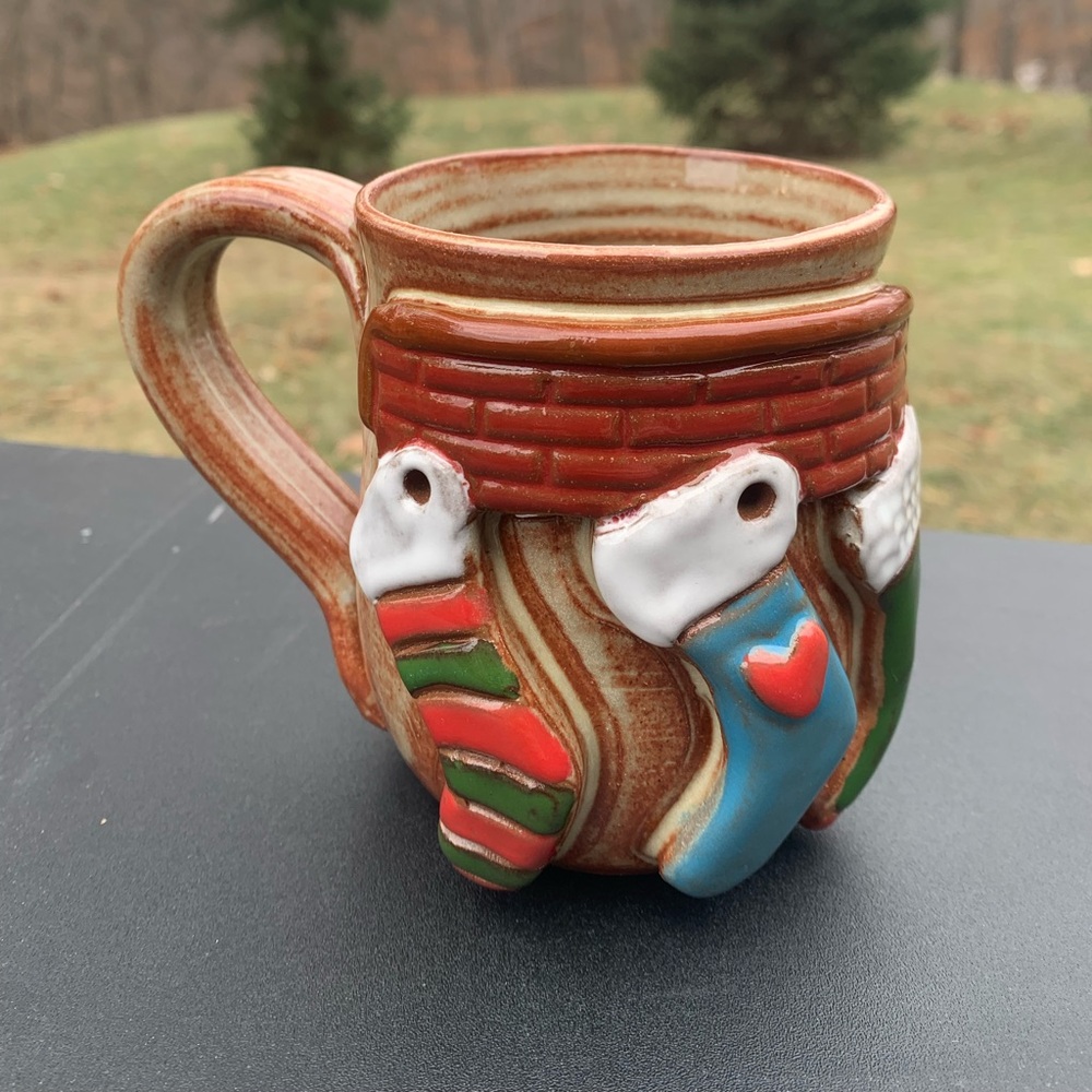 Mudworks Christmas Stocking Ceramic Coffee Mugs